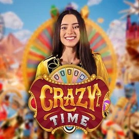 Crazy Time slot logo by Evolution at Billionaire CasinoCrazy Time