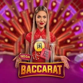 Mega Baccarat slot logo by Pragmatic Play at Billionaire Casino